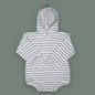 Baby Hooded Striped Bodysuit - Long Sleeves