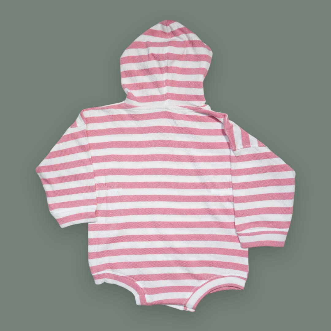 Striped Baby Hoodie – Soft Cotton Full Sleeve Sweatshirt