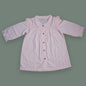 Pink Striped Long-Sleeve Baby Dress – Button-Up Cotton Frock