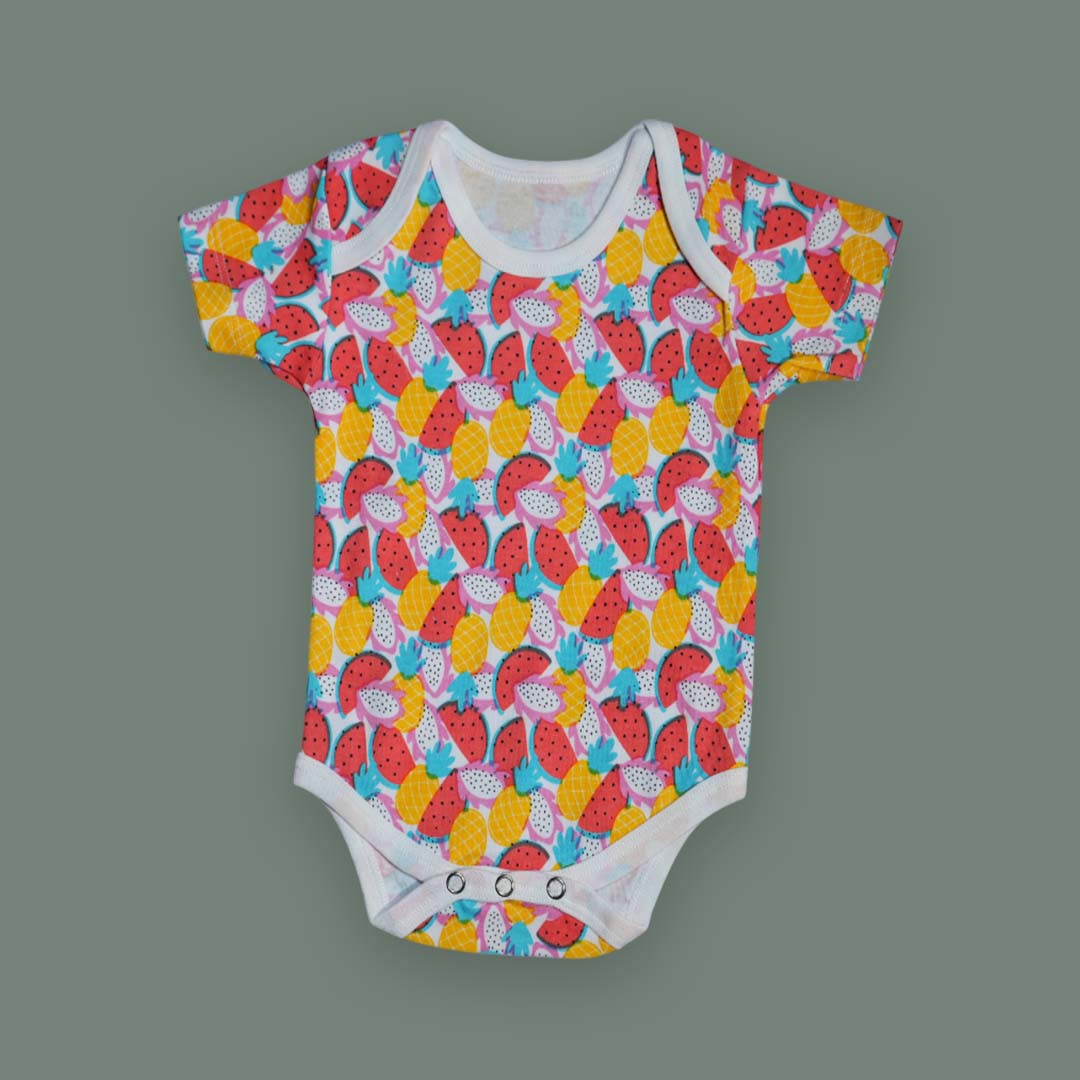Baby Unisex Short-Sleeve Fruit Print Bodysuit