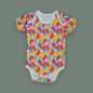 Baby Unisex Short-Sleeve Fruit Print Bodysuit
