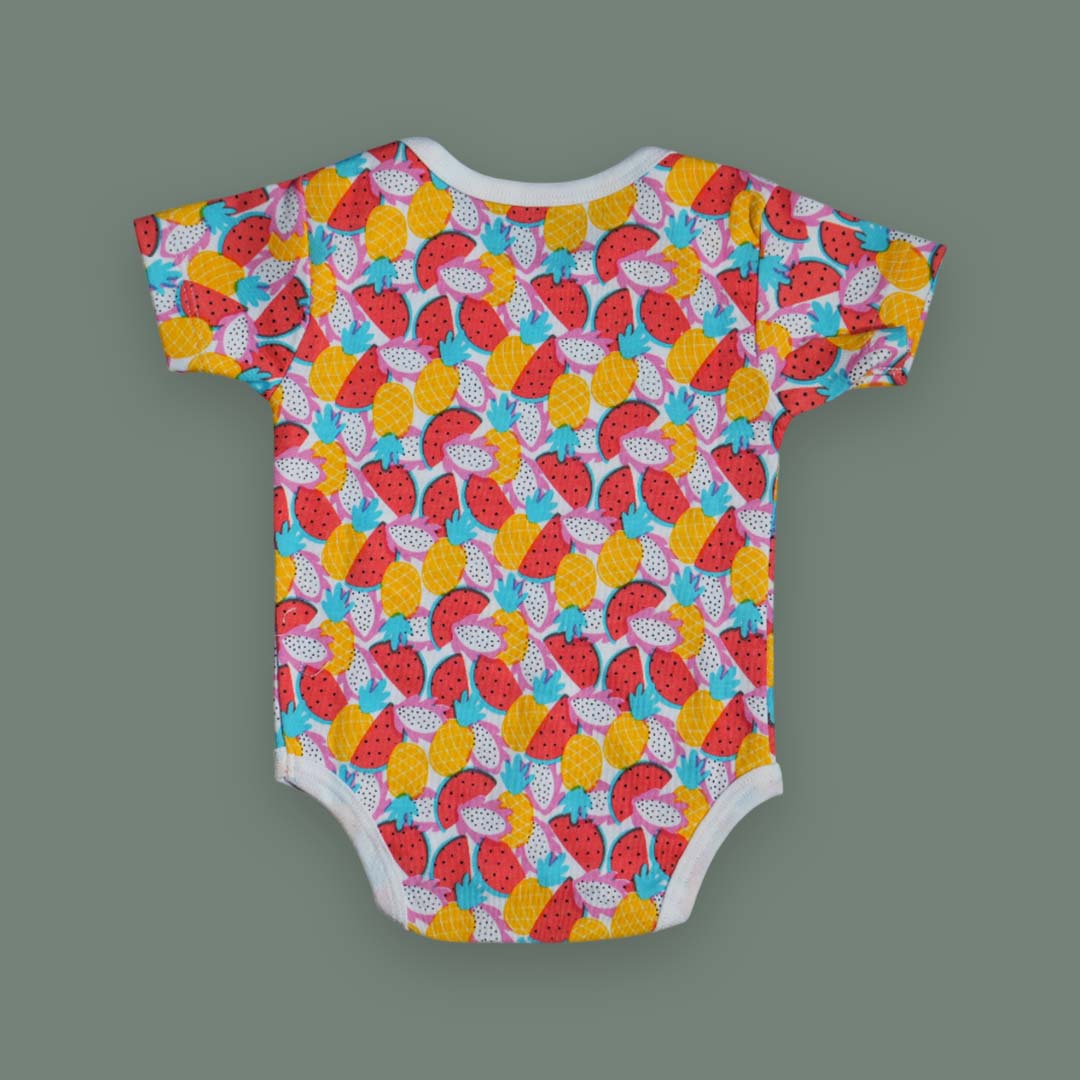 Baby Unisex Short-Sleeve Fruit Print Bodysuit