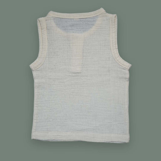 Baby Boy Sleeveless Cotton Shirt & Shorts Set
