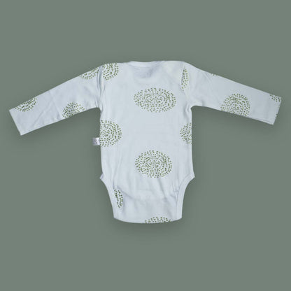 Long Sleeve Baby Bodysuit with Leaf Print