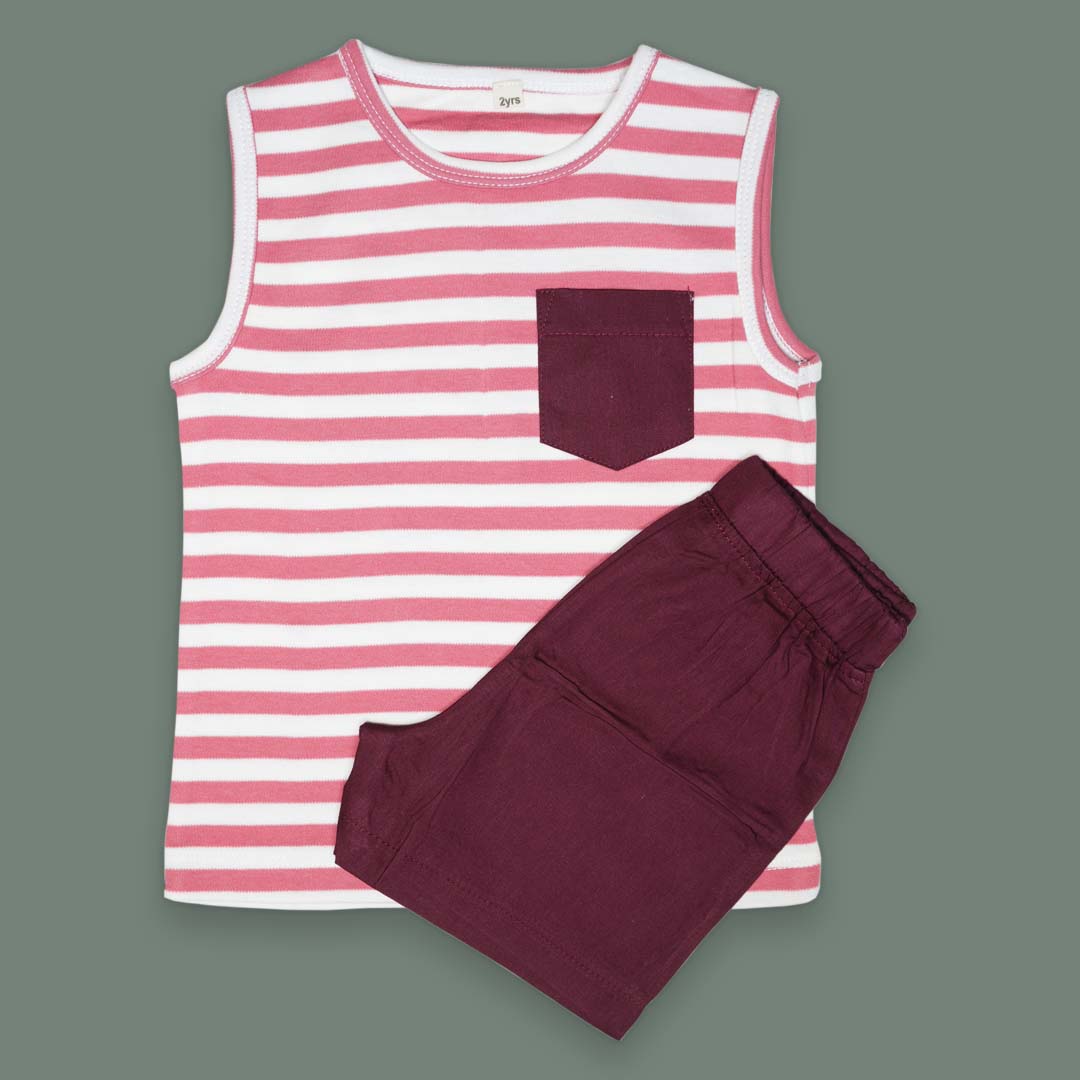 Baby Sleeveless T-Shirt and Trouser Set