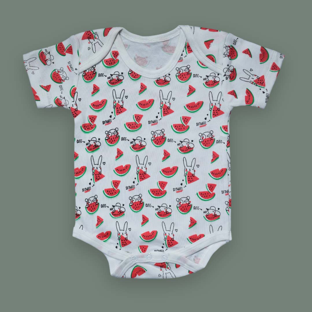 Cute Watermelon Print Baby Bodysuit