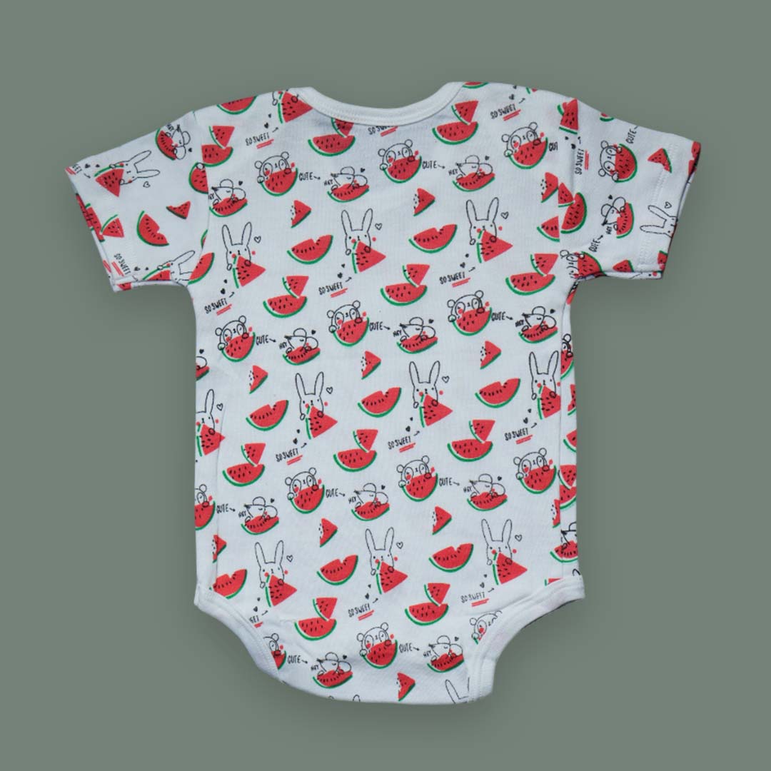 Cute Watermelon Print Baby Bodysuit
