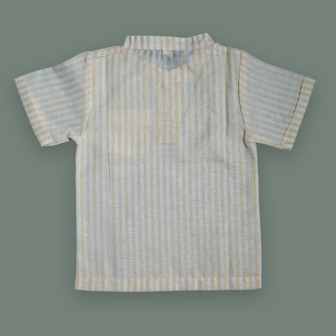 Cotton Striped Short Kurta & Shorts