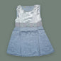 Baby Blue Satin Party Dress for Girls (3Y)