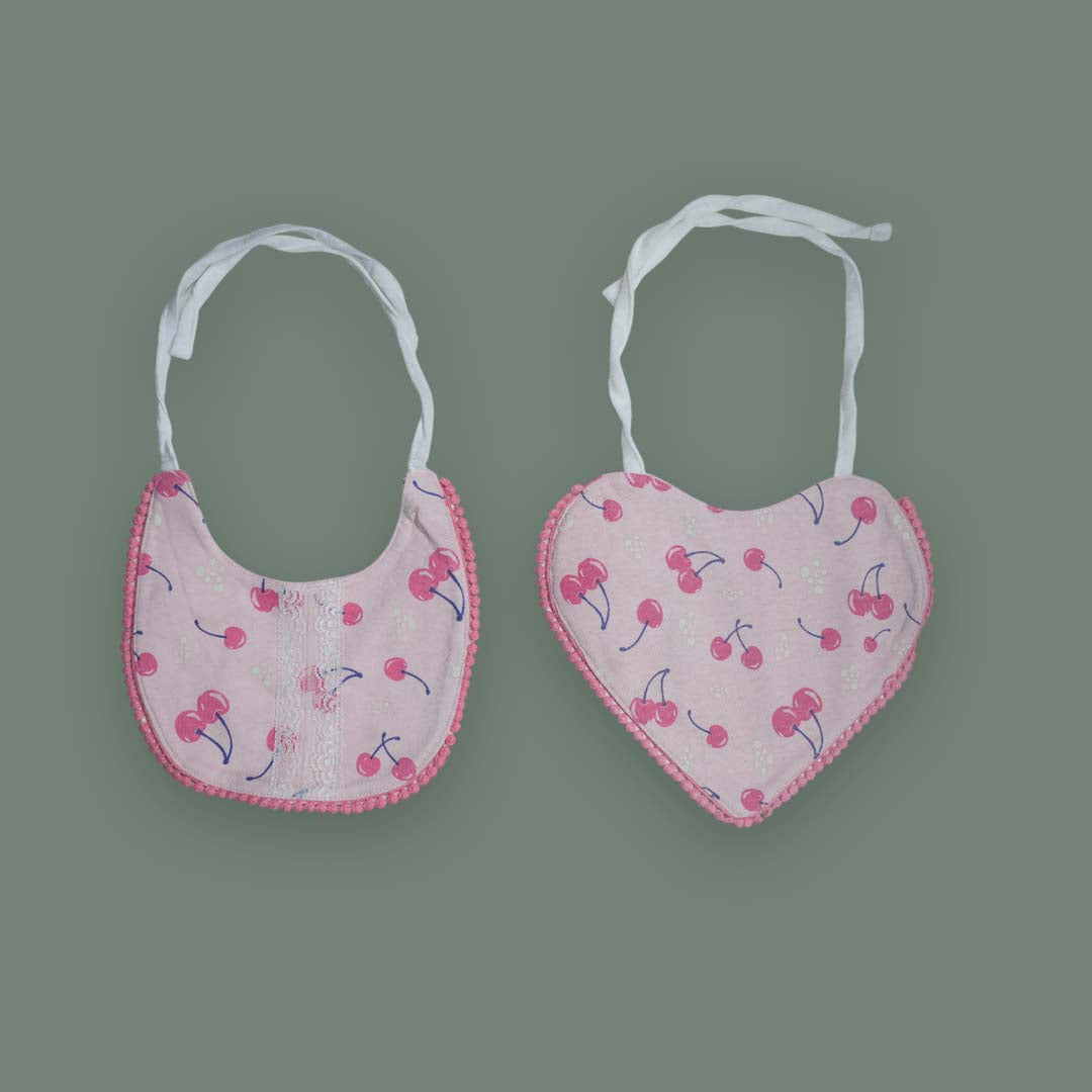 Ethnic Print Baby Bib Set – Soft Cotton Pom-Pom Bibs