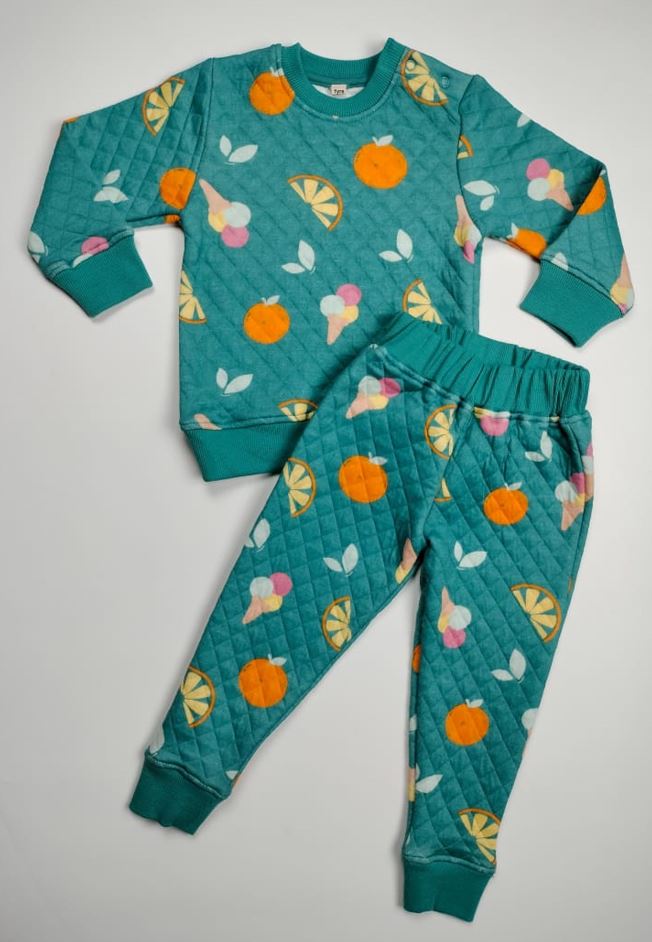 A toddler thing 100% Organic Muslin Sleepsuit | Top & Pants | Night Suit for Boys & Girls