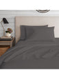 Bedsheet for Double Bed - Brushed Bedding - Flat Bedsheets Include Pillowcase - Breathable - Light Grey Solid_Double